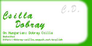 csilla dobray business card